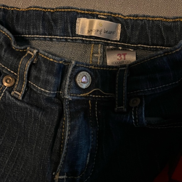 Girls Jean and Buffalo Plaid Red n Black Set - Picture 4 of 6